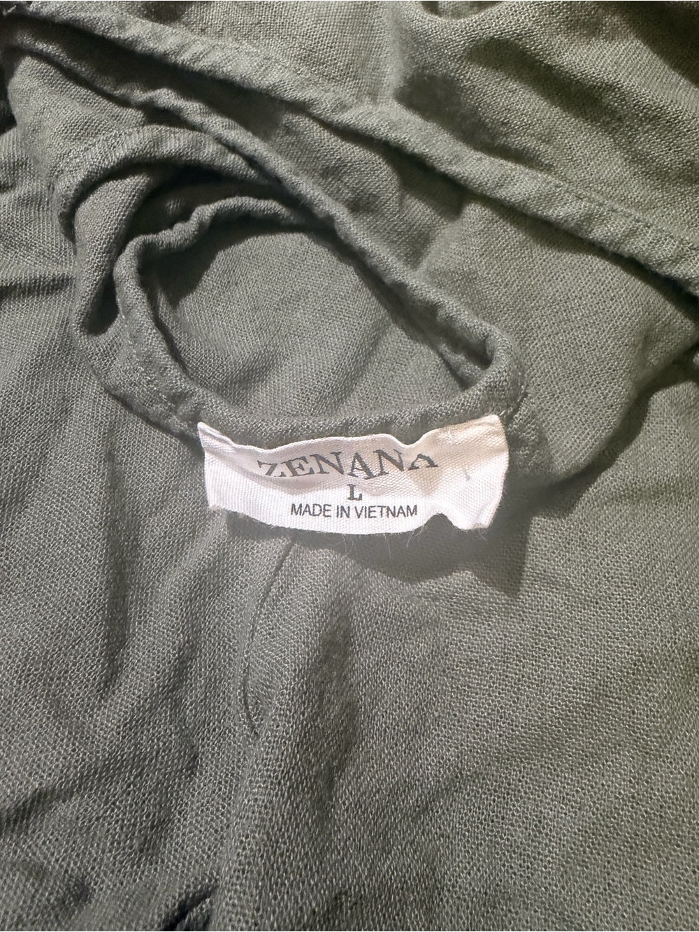 Zenana Outfitters Olive Green Sleeveless Romper - Picture 3 of 3